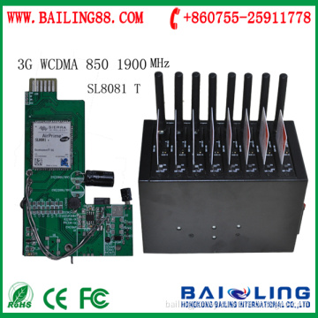 Low Cost 3G 8 Port Modem Pool 850/900/1800/1900/2100MHz